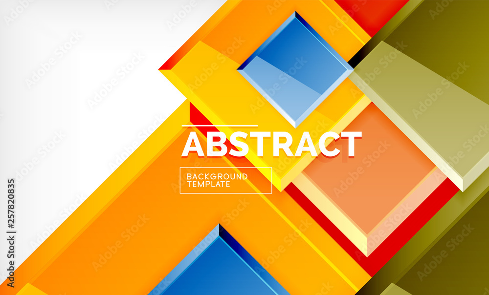 Square abstract background, glossy geometric design Square abstract background, glossy geometric design