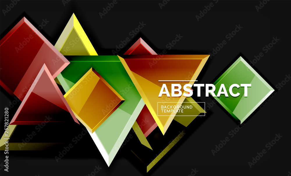 Glossy squares and triangles geometric backgrounds Glossy squares and triangles geometric backgrounds