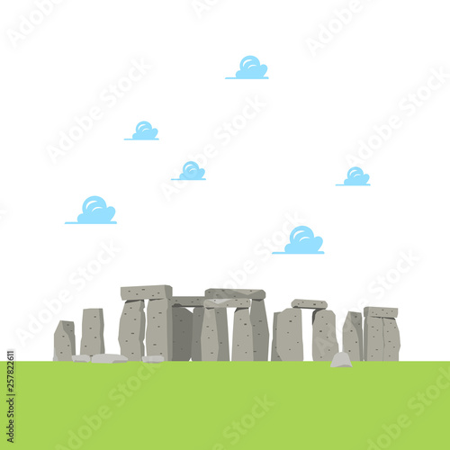 Stonehenge in flat style