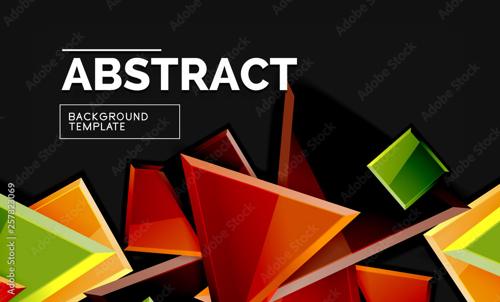 Squares and triangles geometrical background Squares and triangles geometrical background