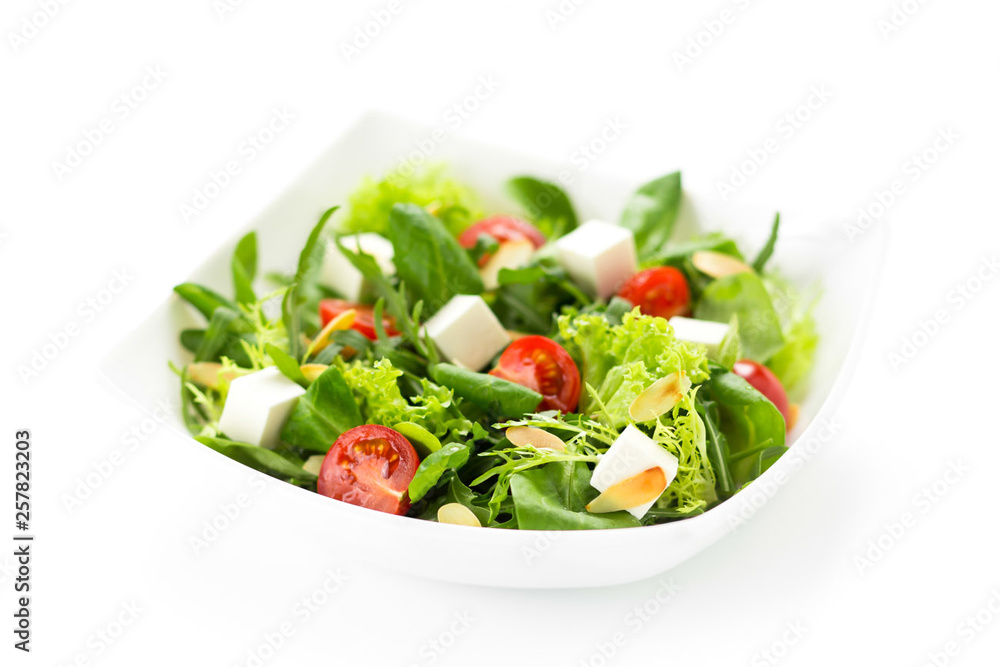 Fresh vegetable salad on a plate Fresh vegetable salad on a plate