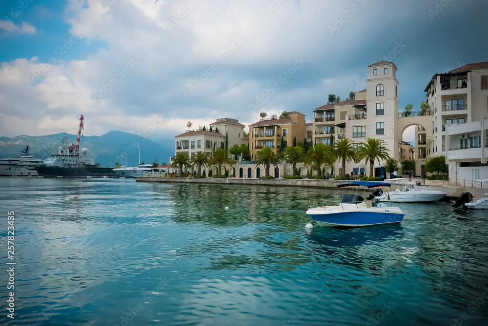 Fototapeta premium Sea coast resort town.