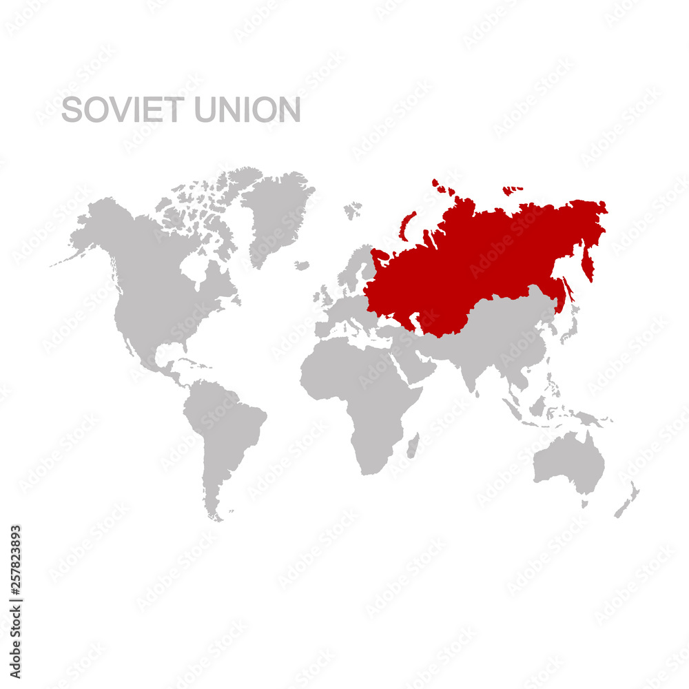 Obraz premium vector map of the Soviet Union