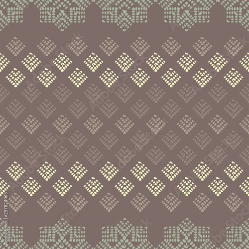 Ethnic boho seamless pattern. Patchwork texture. Weaving. Traditional ornament. Tribal pattern. Folk motif. Can be used for wallpaper, textile, invitation card, wrapping, web page background.
