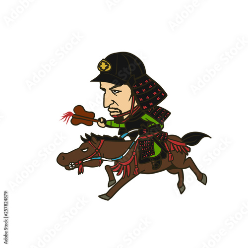 イラスト：日本の戦国時代　騎馬武者