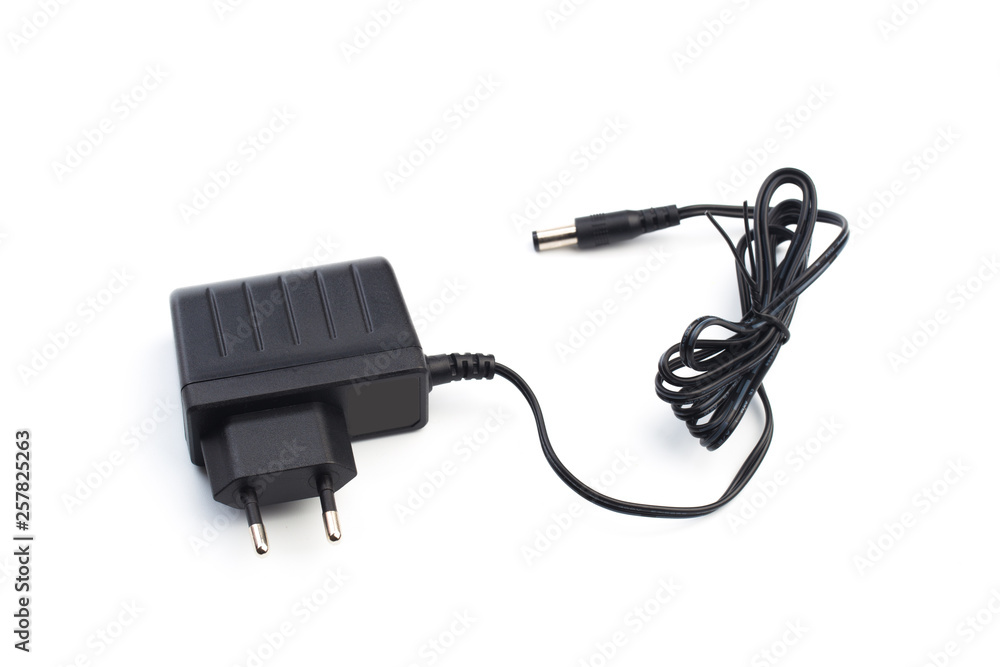 AC\DC power adapter isolated on white AC\DC power adapter isolated on white