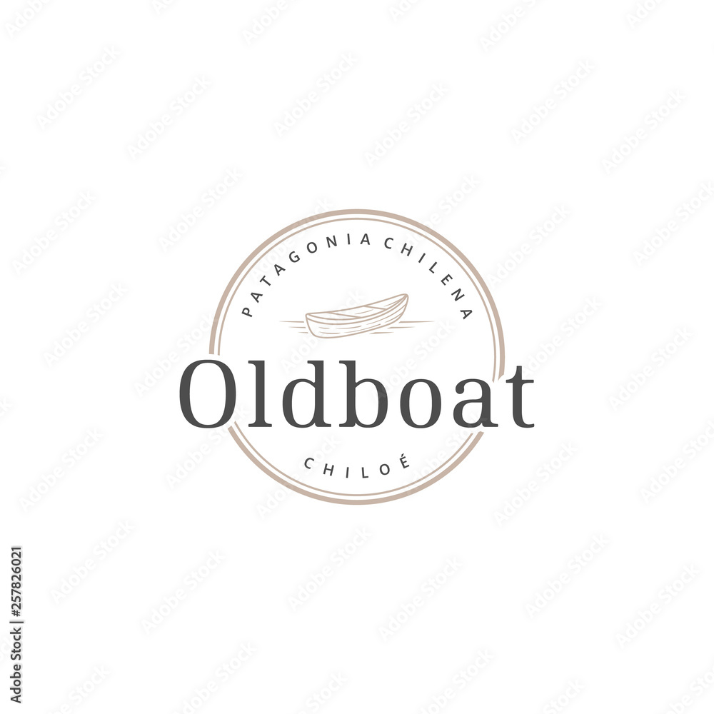 old boat logo design