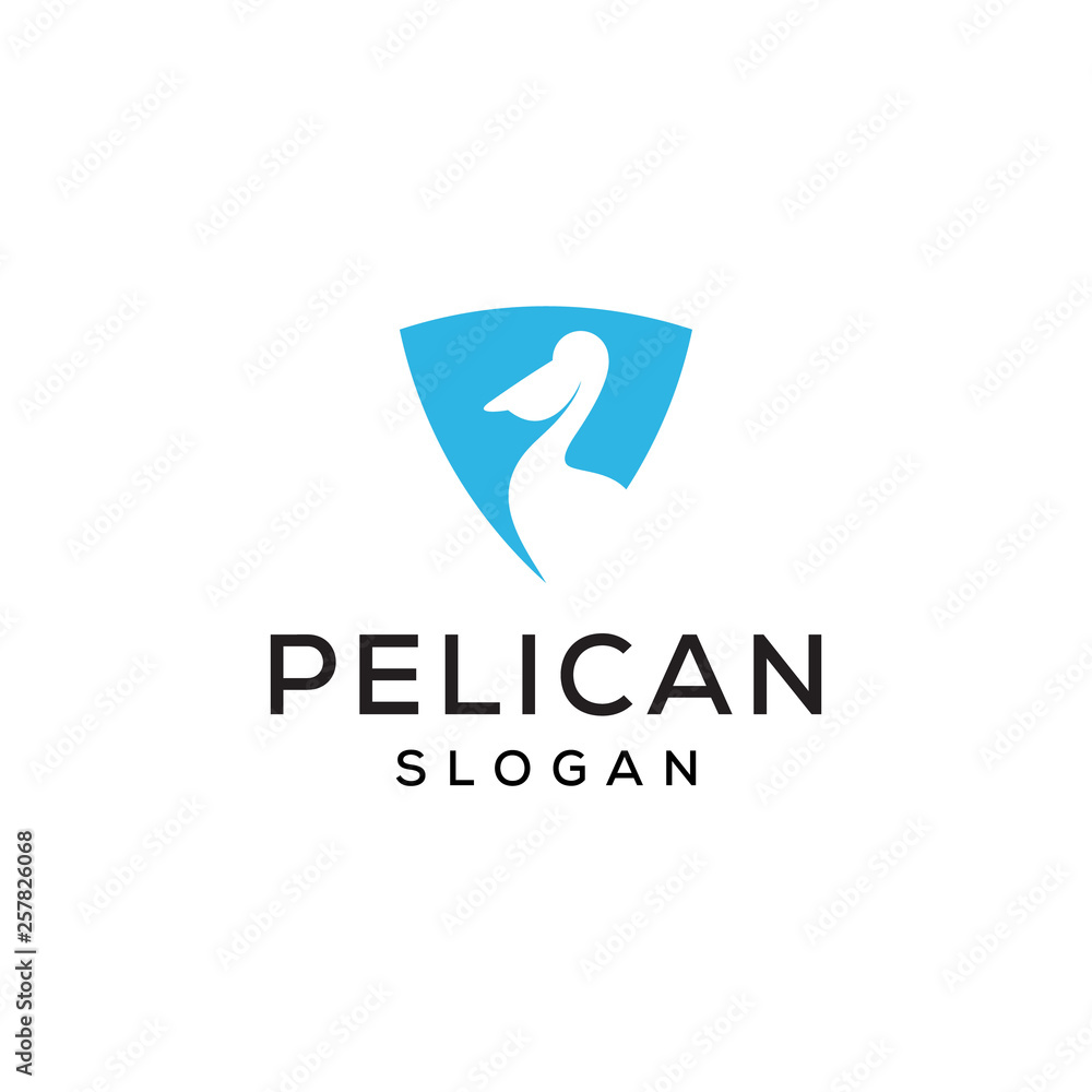 pelican shield logo design