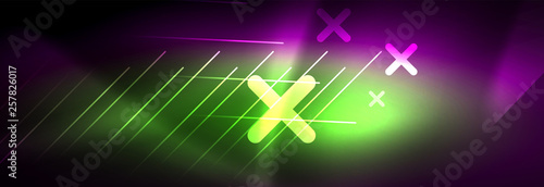 Shiny glowing lights neon color design background
