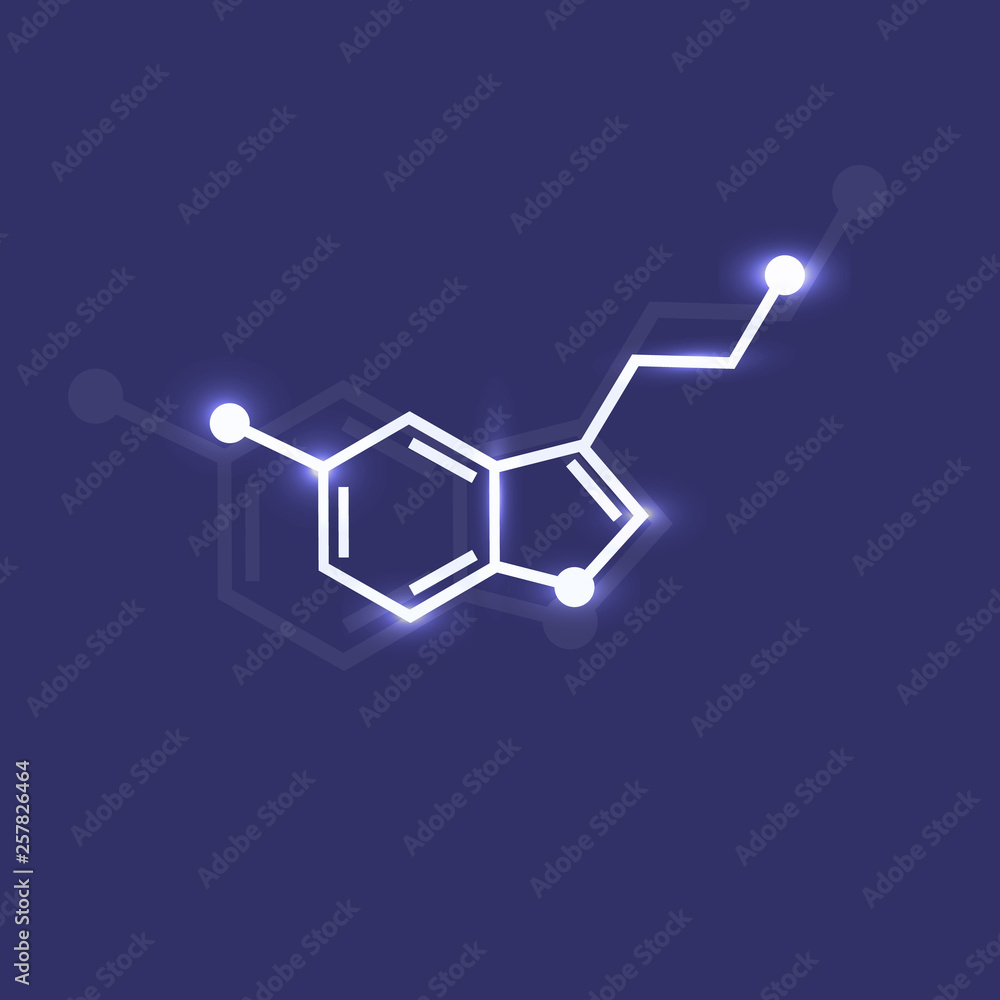 Serotonin vector icon Serotonin vector icon