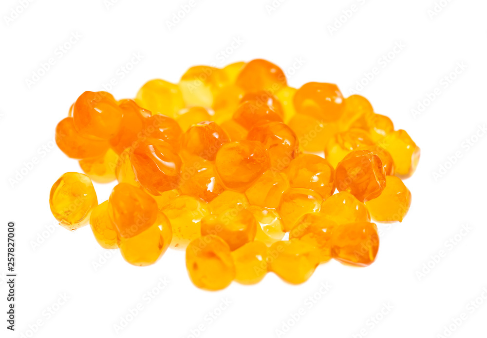 salmon roe on white background salmon roe on white background