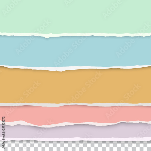 Torn paper edges seamless horizontally.