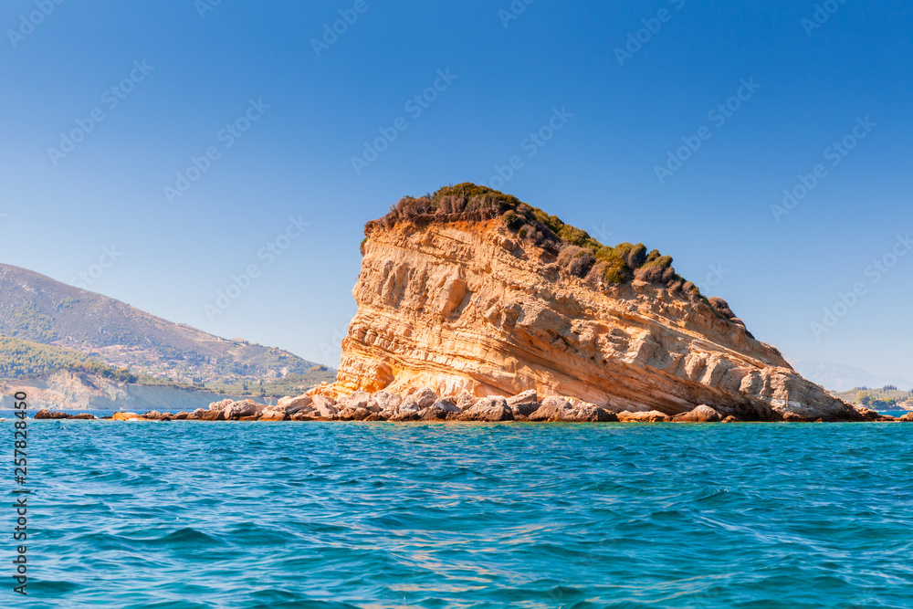Rocky islet near Zakynthos, Greece
