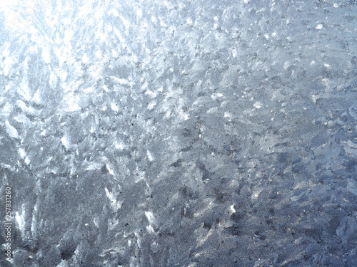 Ice patterns on window