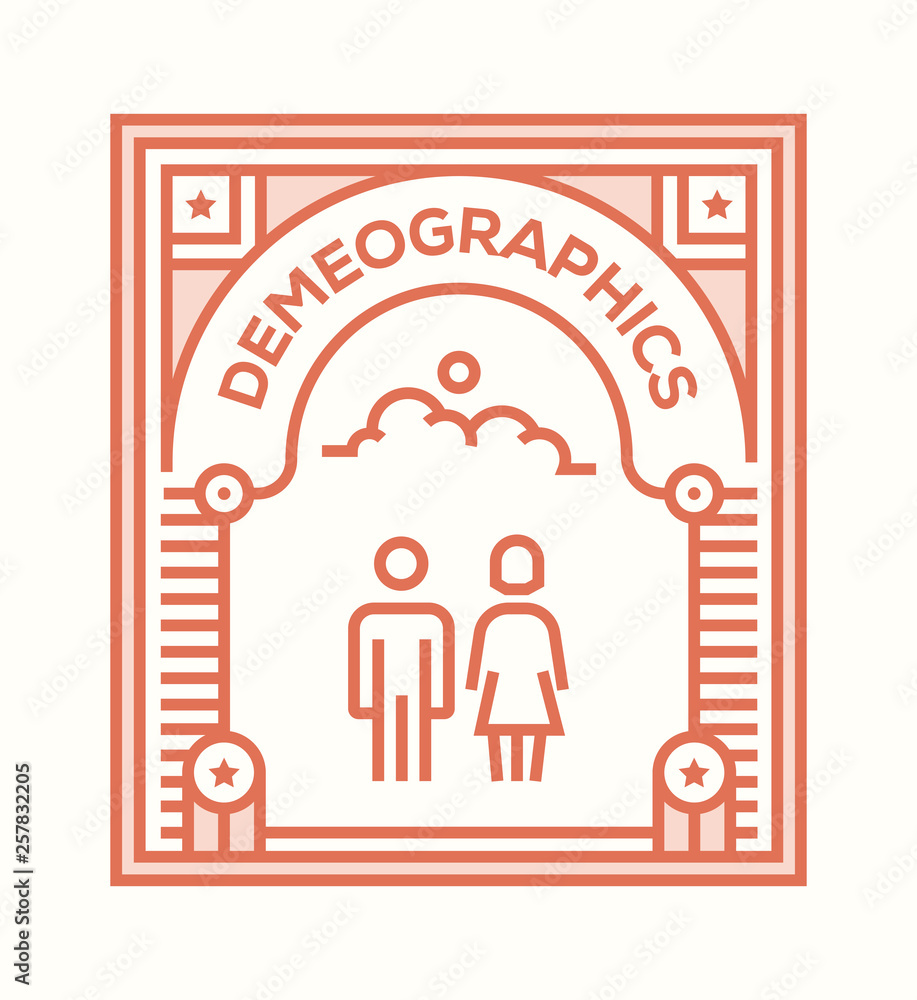 Fototapeta premium DEMEOGRAPHICS ICON CONCEPT