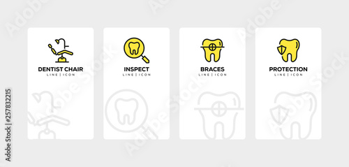 DENTAL LINE ICON SET