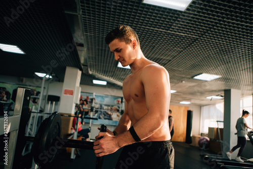 muscle guy in a gym