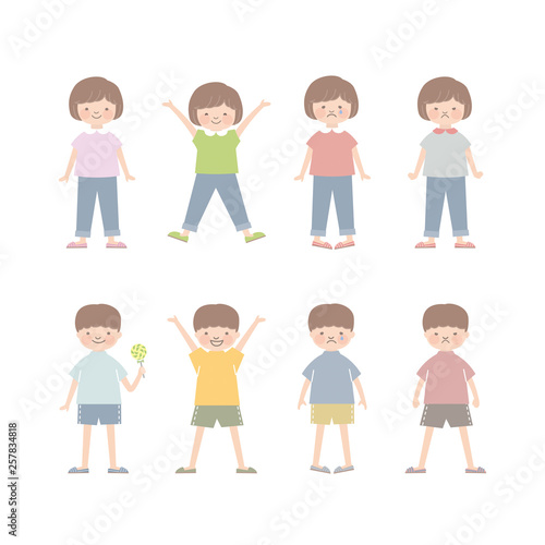 子供・男の子・女の子（表情）