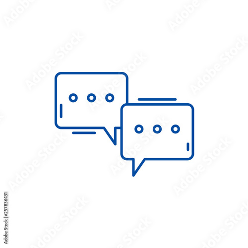 Symposium line concept icon. Symposium flat  vector website sign, outline symbol, illustration.