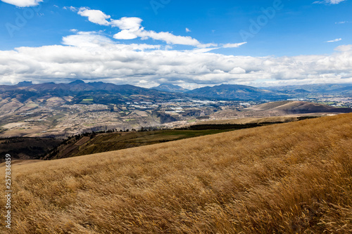 Panoramic view of the valley of Tabacundo and Cayambe from the paramos of Pambamarca photo