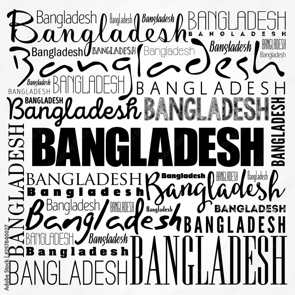 Obraz premium Bangladesh wallpaper word cloud, travel concept background