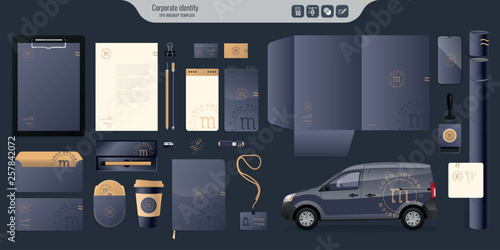 Set of corporate identity templates business style. Vector illustration.