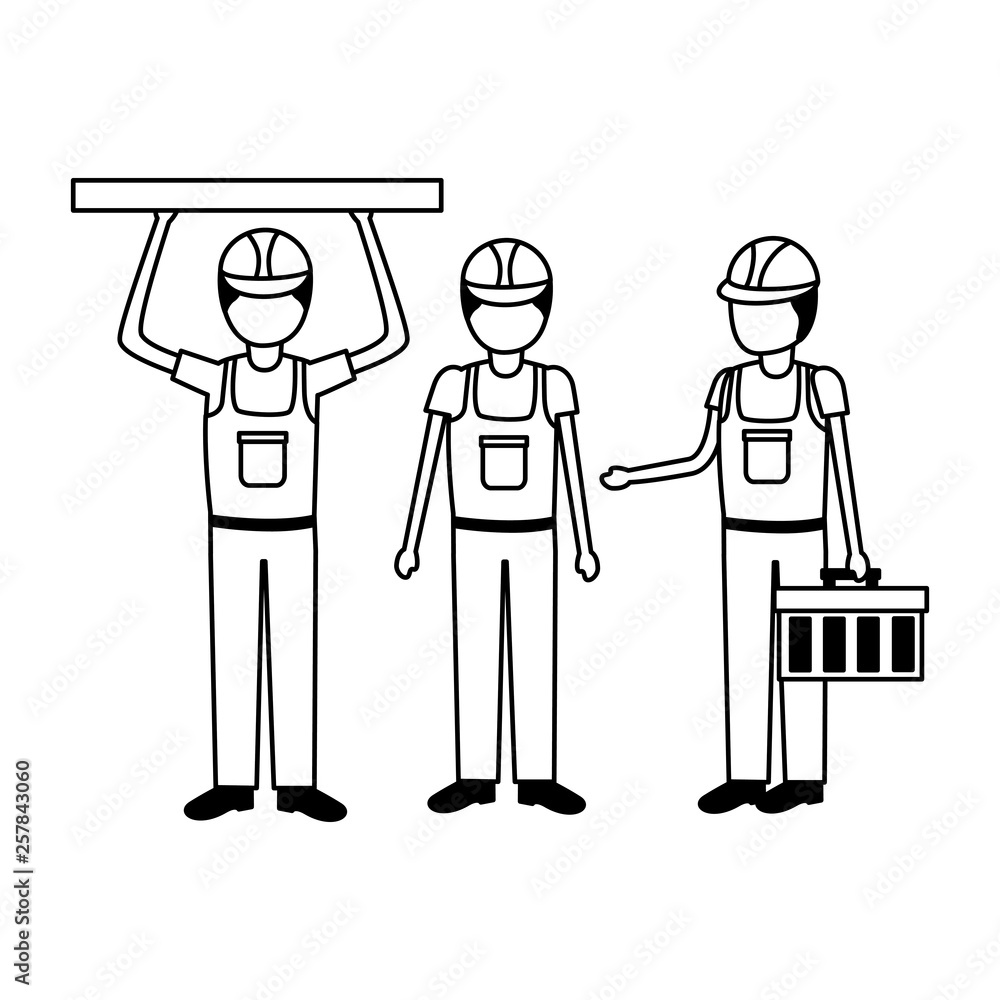 workers construction equipment