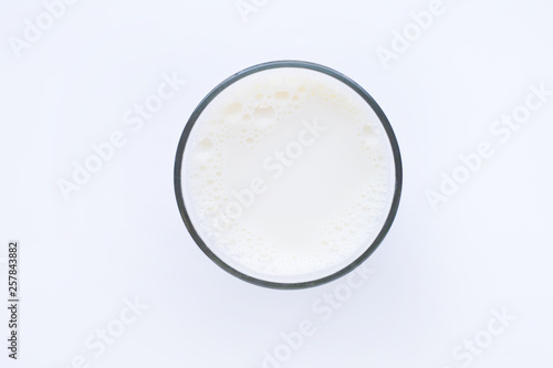 Glass of milk  isolated on white