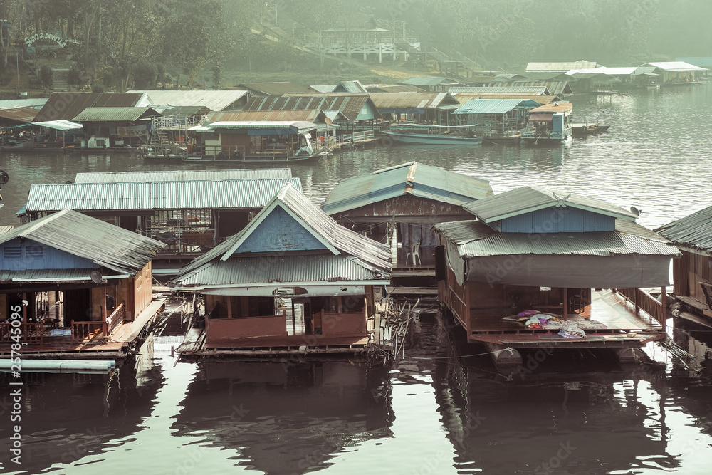 South east asia local floating house
