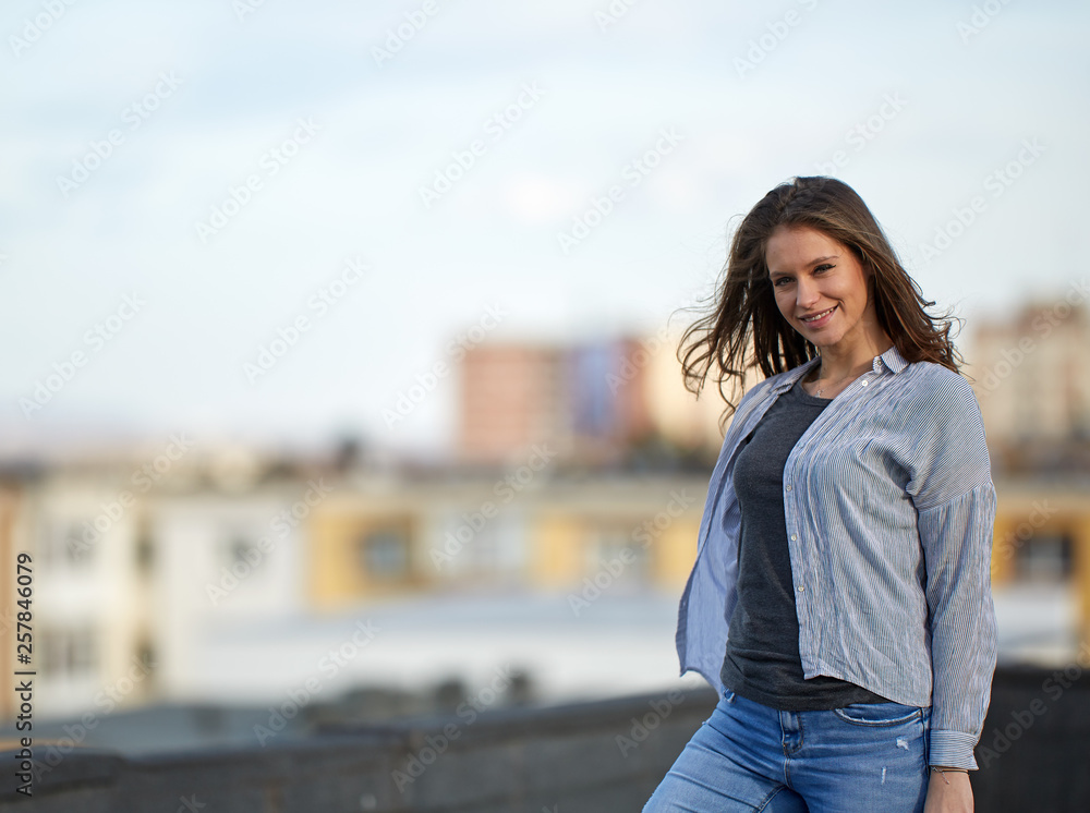 Young woman in urban environment