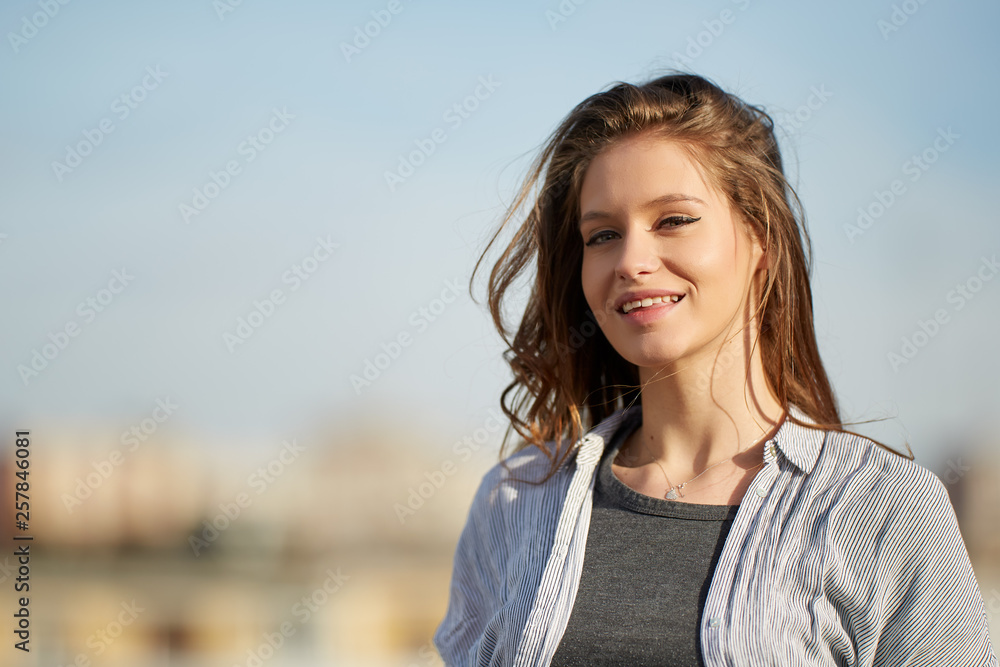 Young woman in urban environment Young woman in urban environment