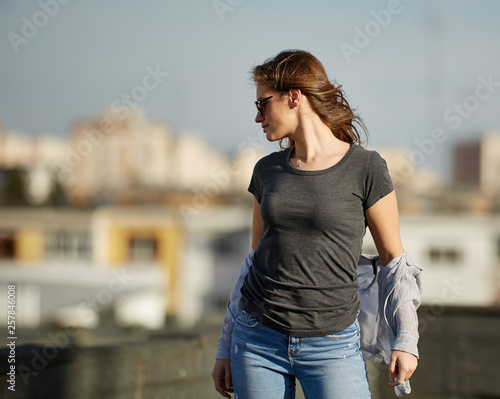 Young woman in urban environment