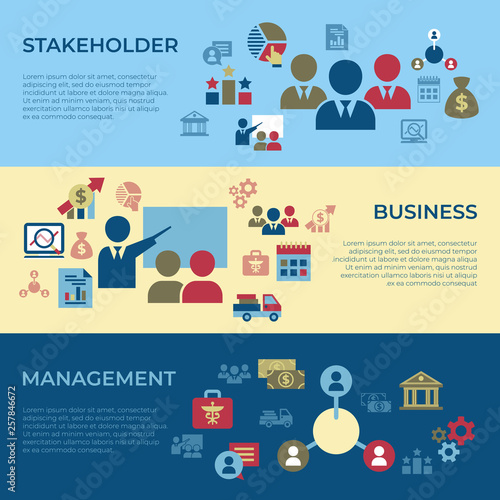 Business corporate stakeholder and company icons