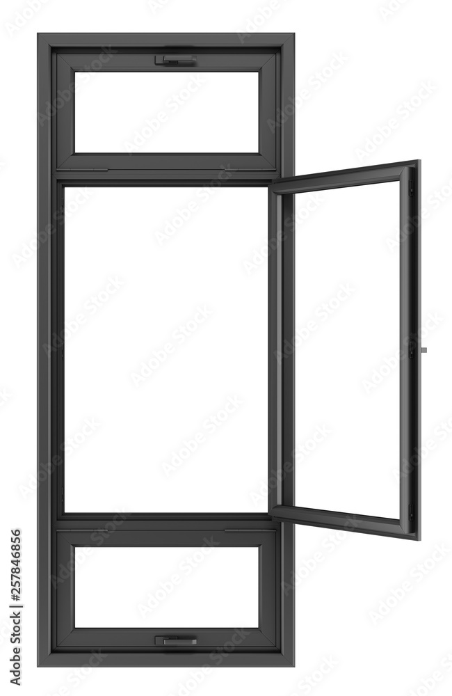 open black window isolated on white background open black window isolated on white background