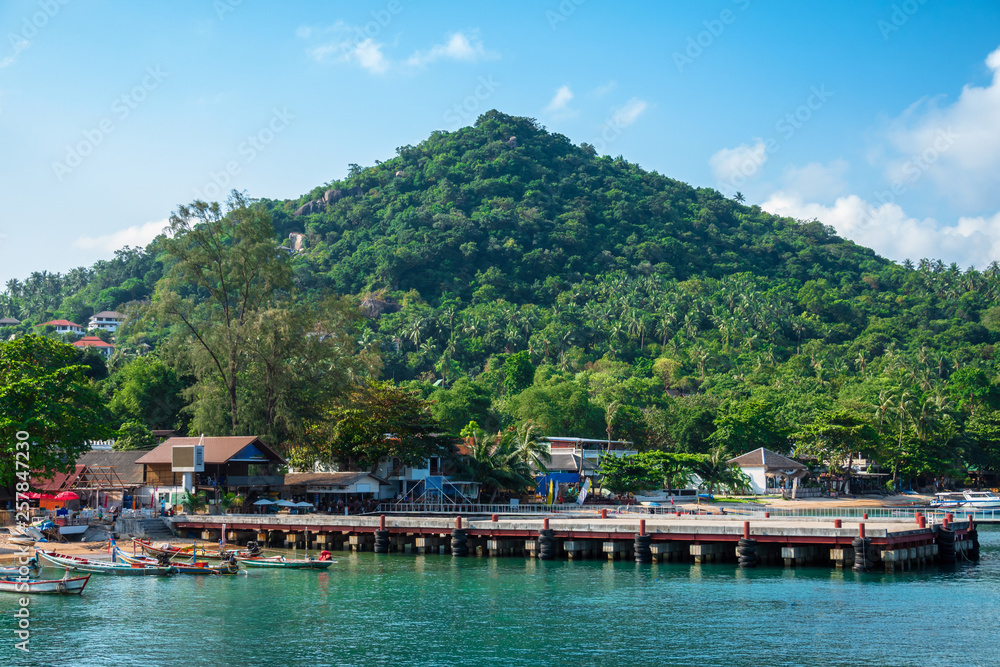 Tay island pier, Surathani traveling destination in southern of Thailand