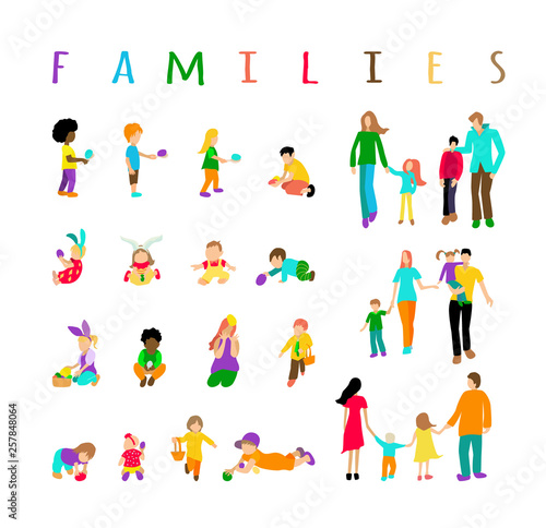 Set multiracial kids and set families