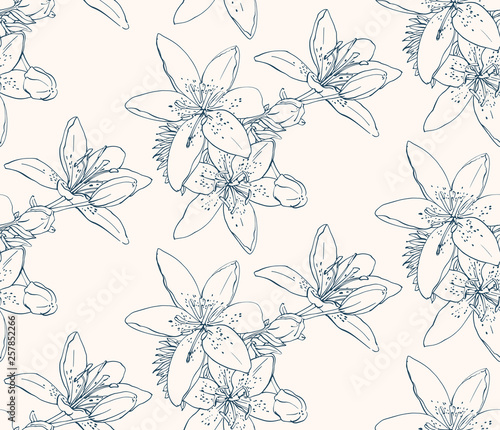 seamless pattern with flowers