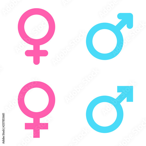 Set of male and female symbols