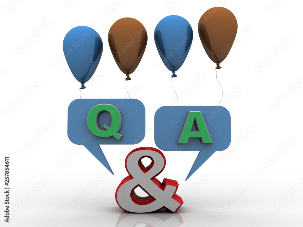 3d rendering chat box WITH Q&A