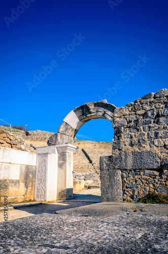 Philippi is located near the ruins of the ancient city and is part of the region of East Macedonia and Thrace in Kavala, Greece.  photo