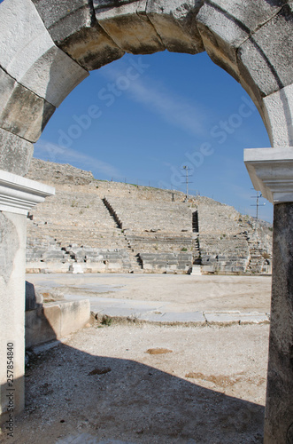 Philippi is located near the ruins of the ancient city and is part of the region of East Macedonia and Thrace in Kavala, Greece.  photo