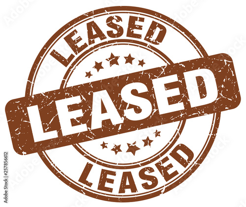 leased brown grunge stamp