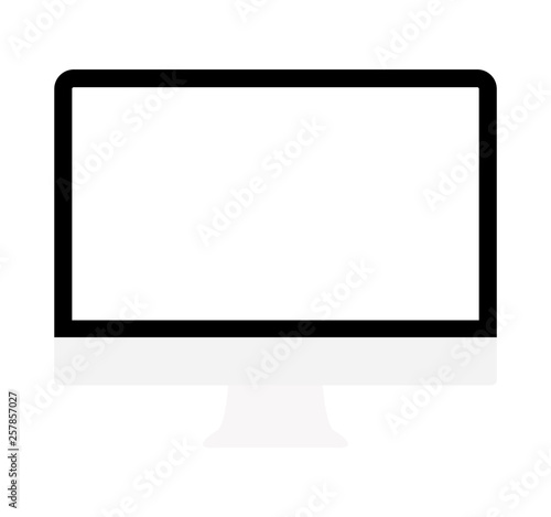 Computer flat icon with vector