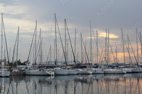 Yachts in the evening © Sergiy