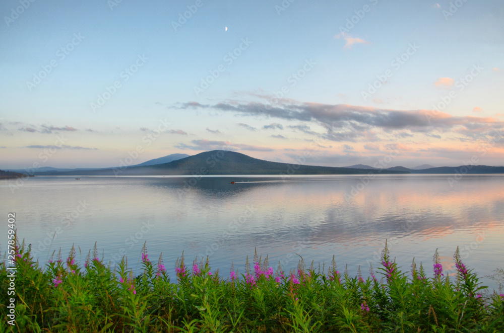 Mountain lake Zyuratkul is one of the most beautiful and coldest in the southern Urals.