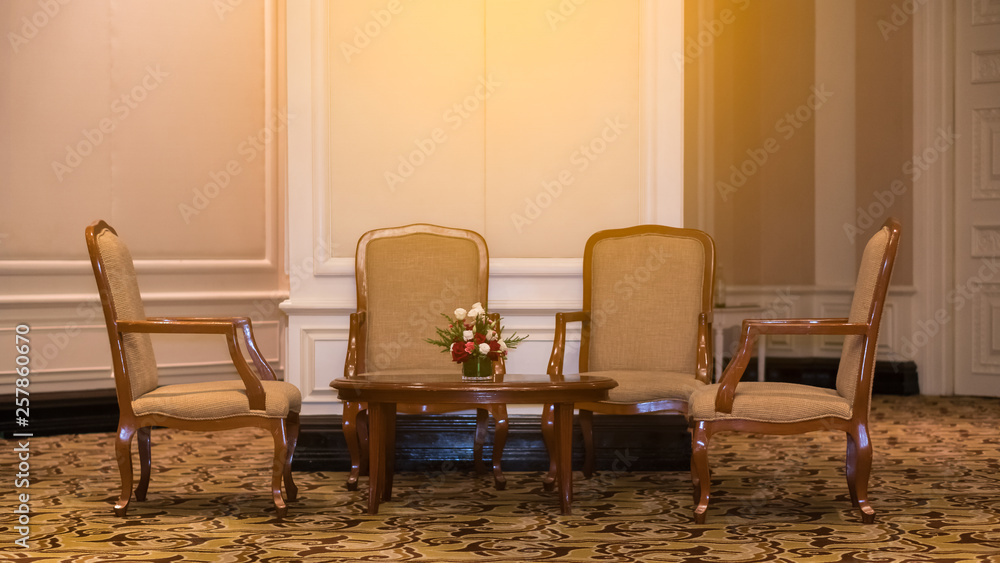 Obraz premium Tables and chairs in the hotel
