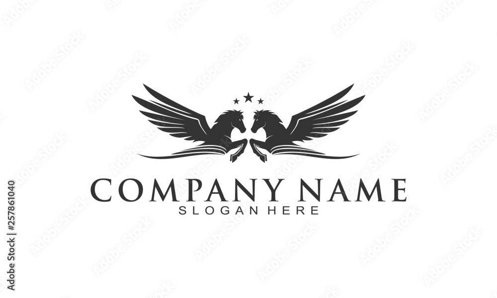Two pegasus logo