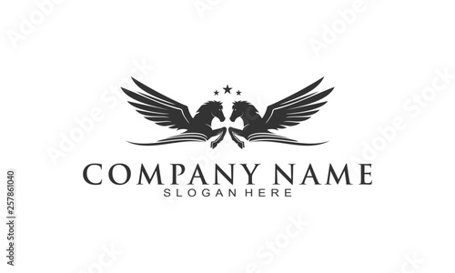Two pegasus logo