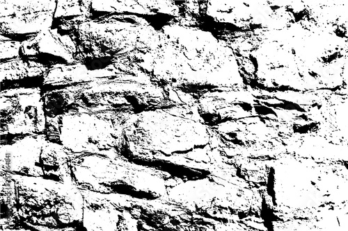 Bricks and stones texture, abstract vector background.