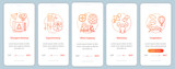 Creative thinking onboarding mobile app page screen vector templ